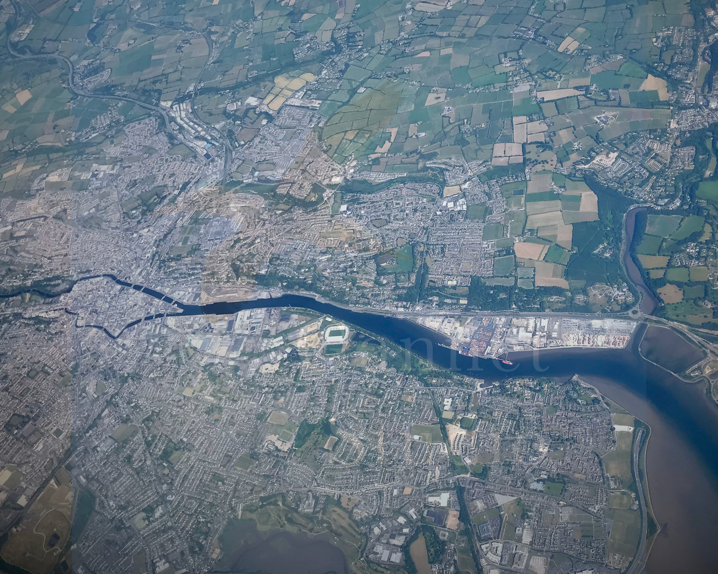 Cork City from 20000 Feet